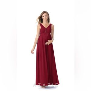 Azazie Madison Maternity Dress Cabernet